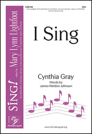 I Sing SSA choral sheet music cover Thumbnail
